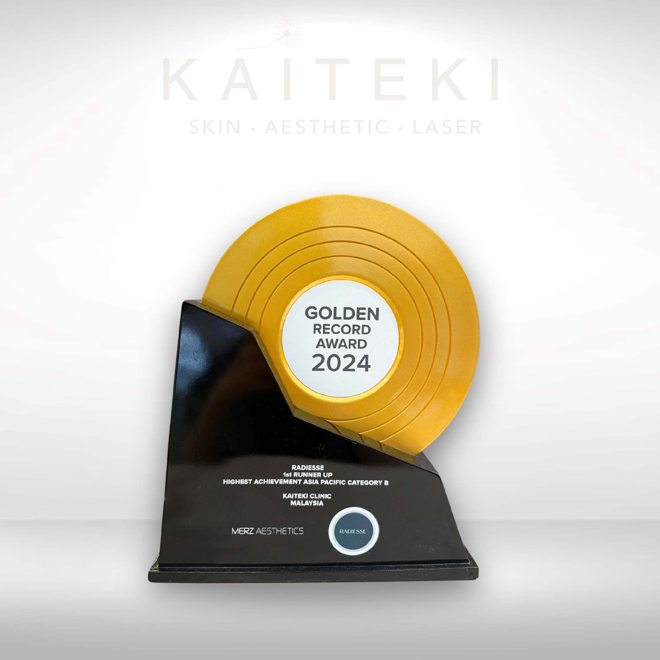 Merz Aesthetics Golden Portfolio recognition presented to Kaiteki, 2024.